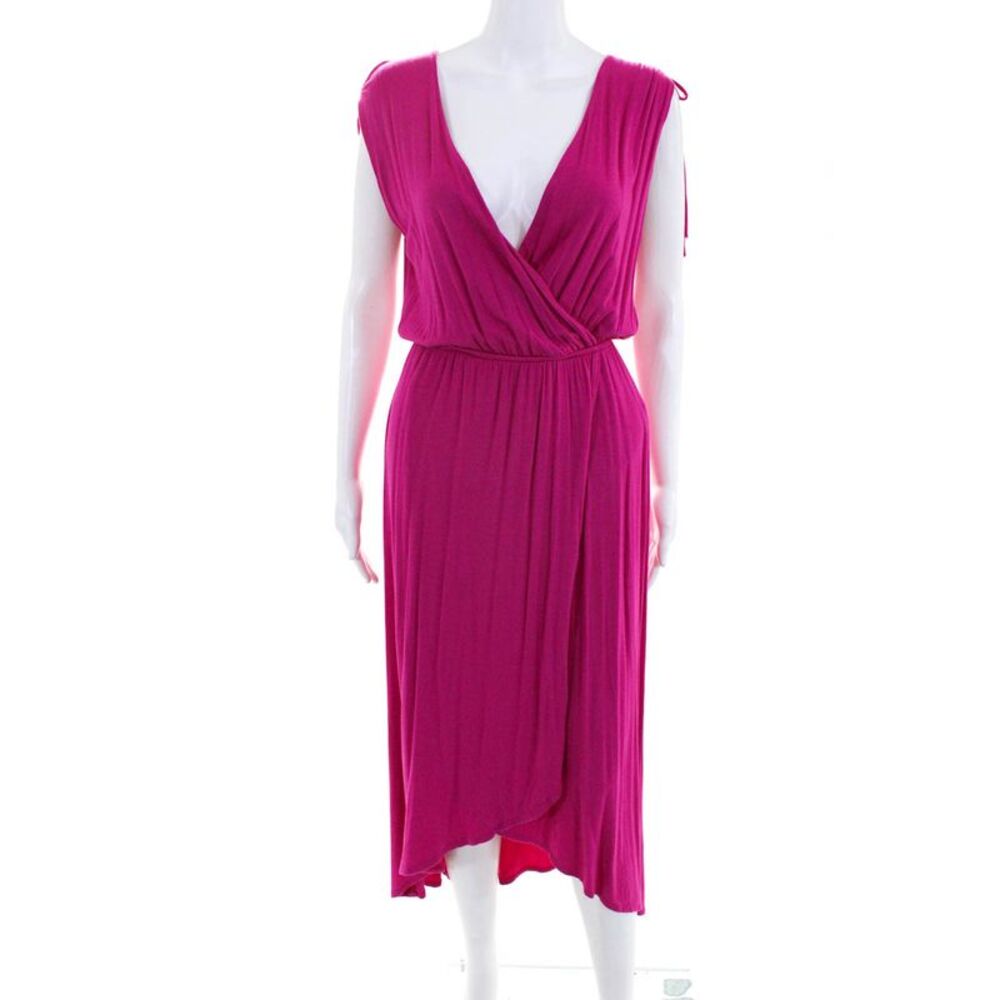 Slate & Willow Womens Sleeveless V-Neck Surplice Dress Pink Size S 11285188